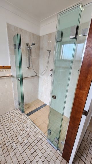 frameless-shower-screen-fold-doors-open