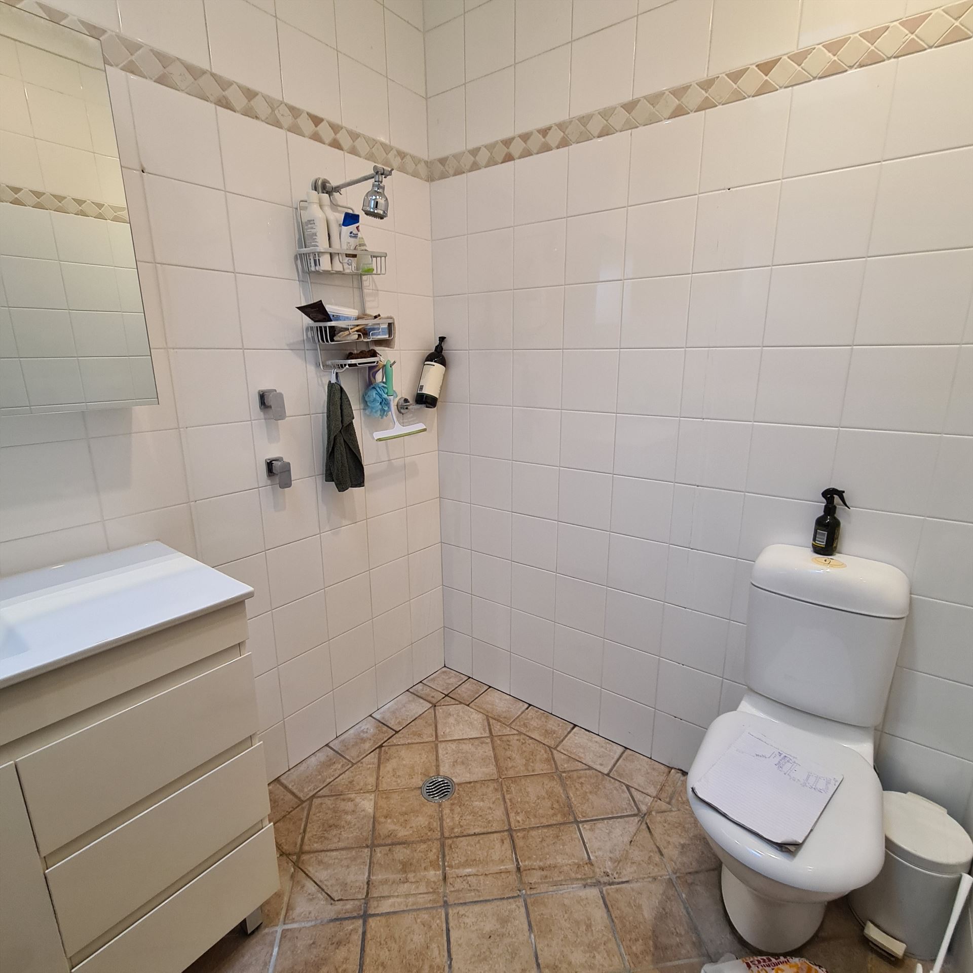 Bathroom before frameless shower screen install in North Turramurra