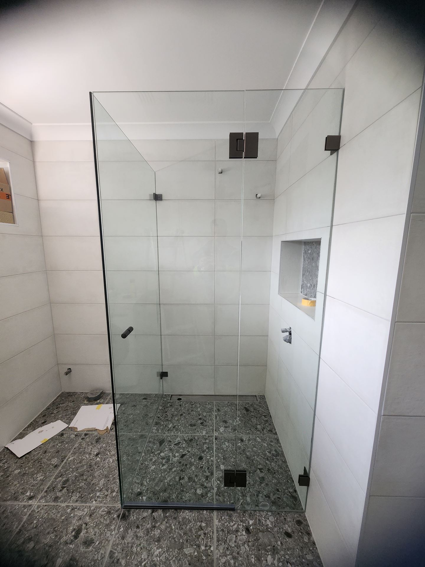 frameless shower screen installed in Earlwood by Showerland