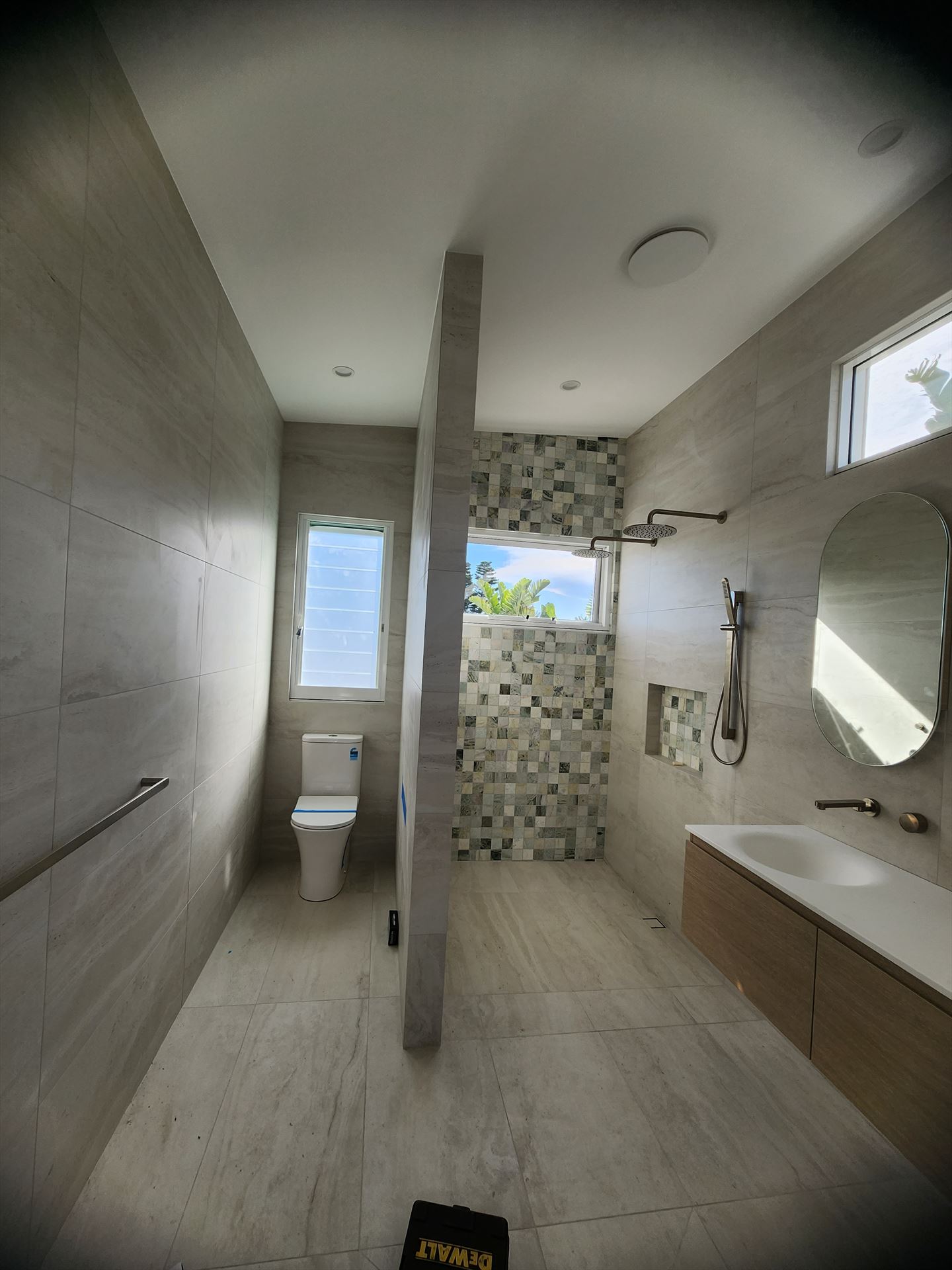 Bathroom before frameless shower screen install in North Curl Curl