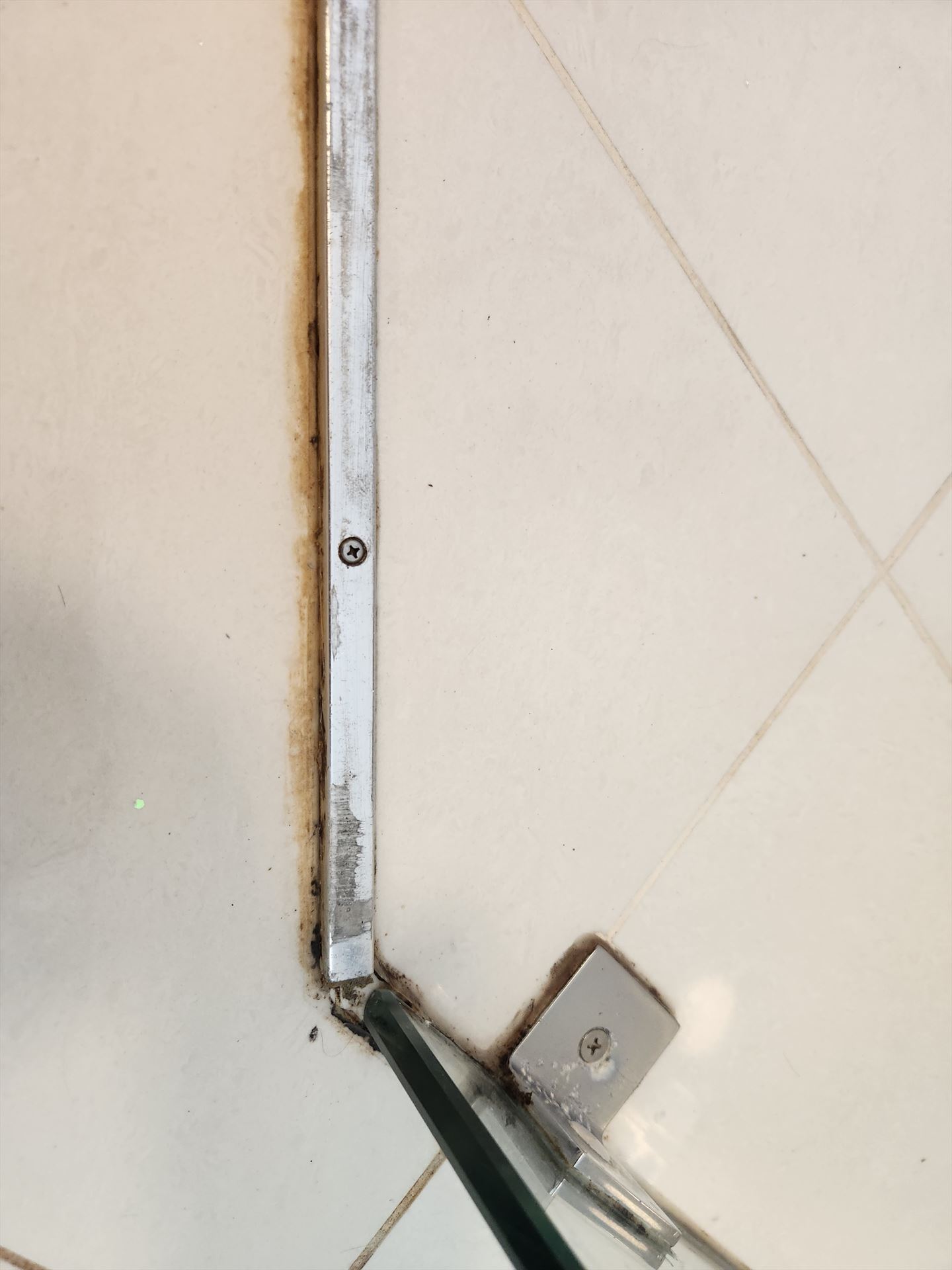 Bathroom before frameless shower screen install in Blakehurst