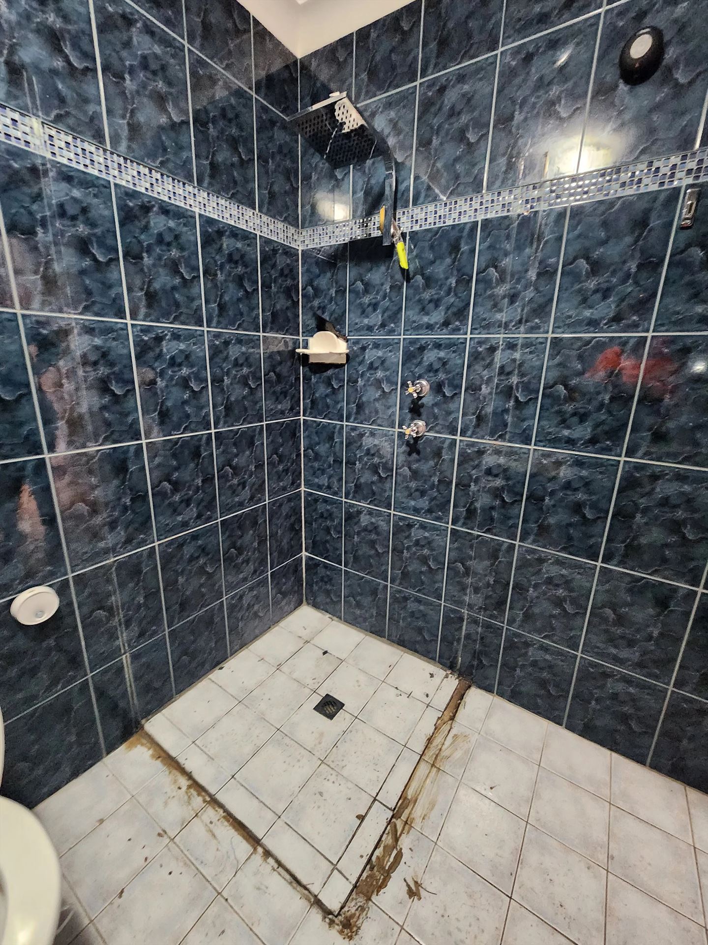 Bathroom before frameless shower screen install in Rooty Hill