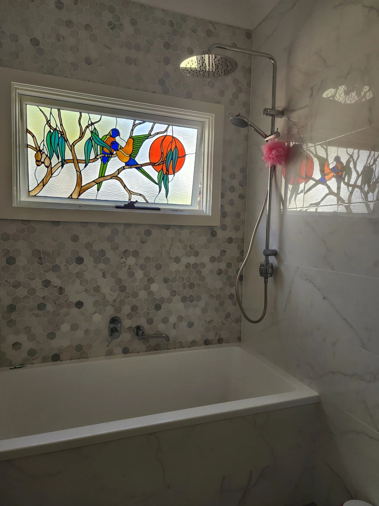 Bathroom before frameless shower screen install in Frenchs Forest