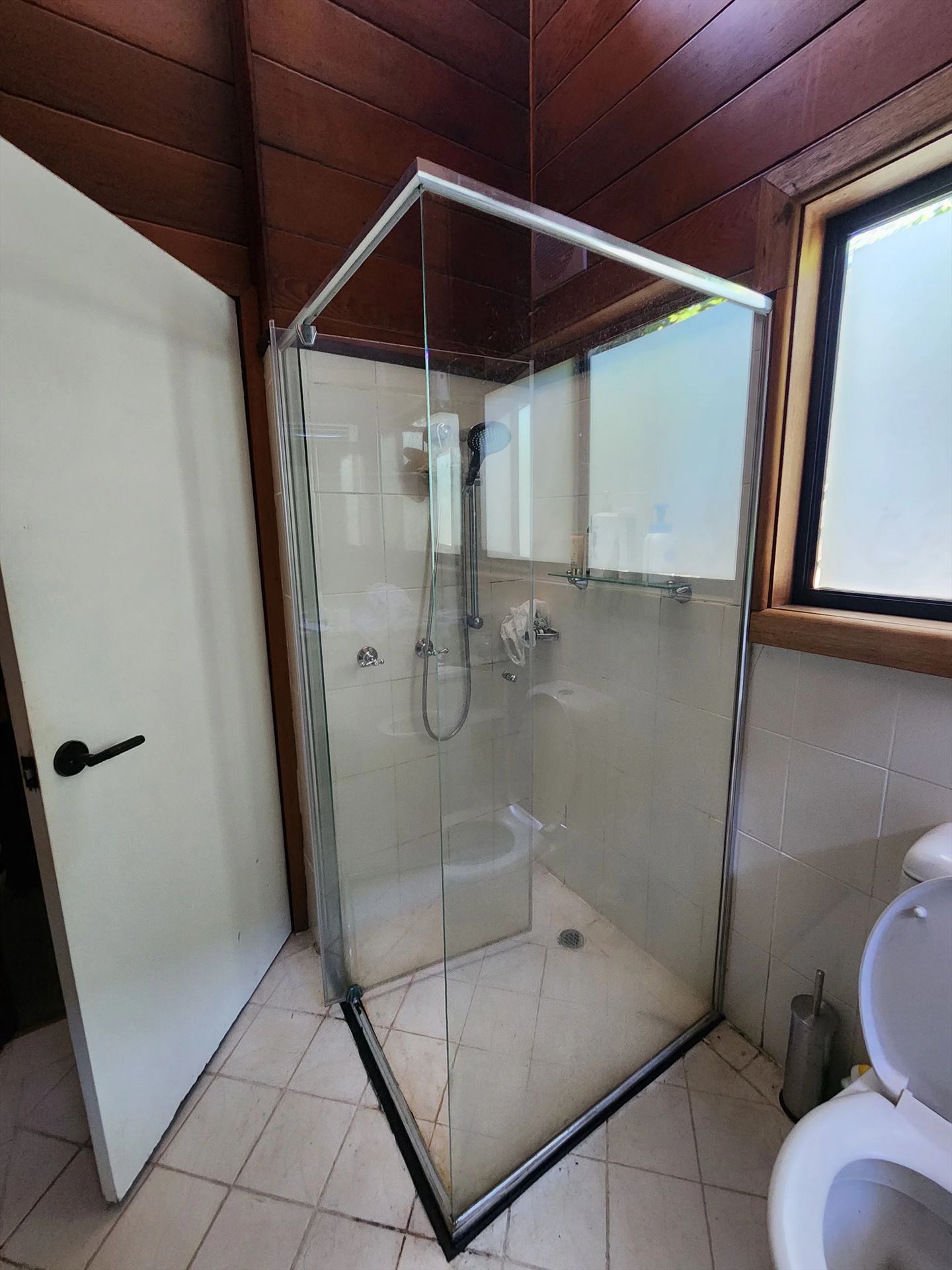 fully shower screen with chrome hardware installed in Hornsby Heights by Showerland