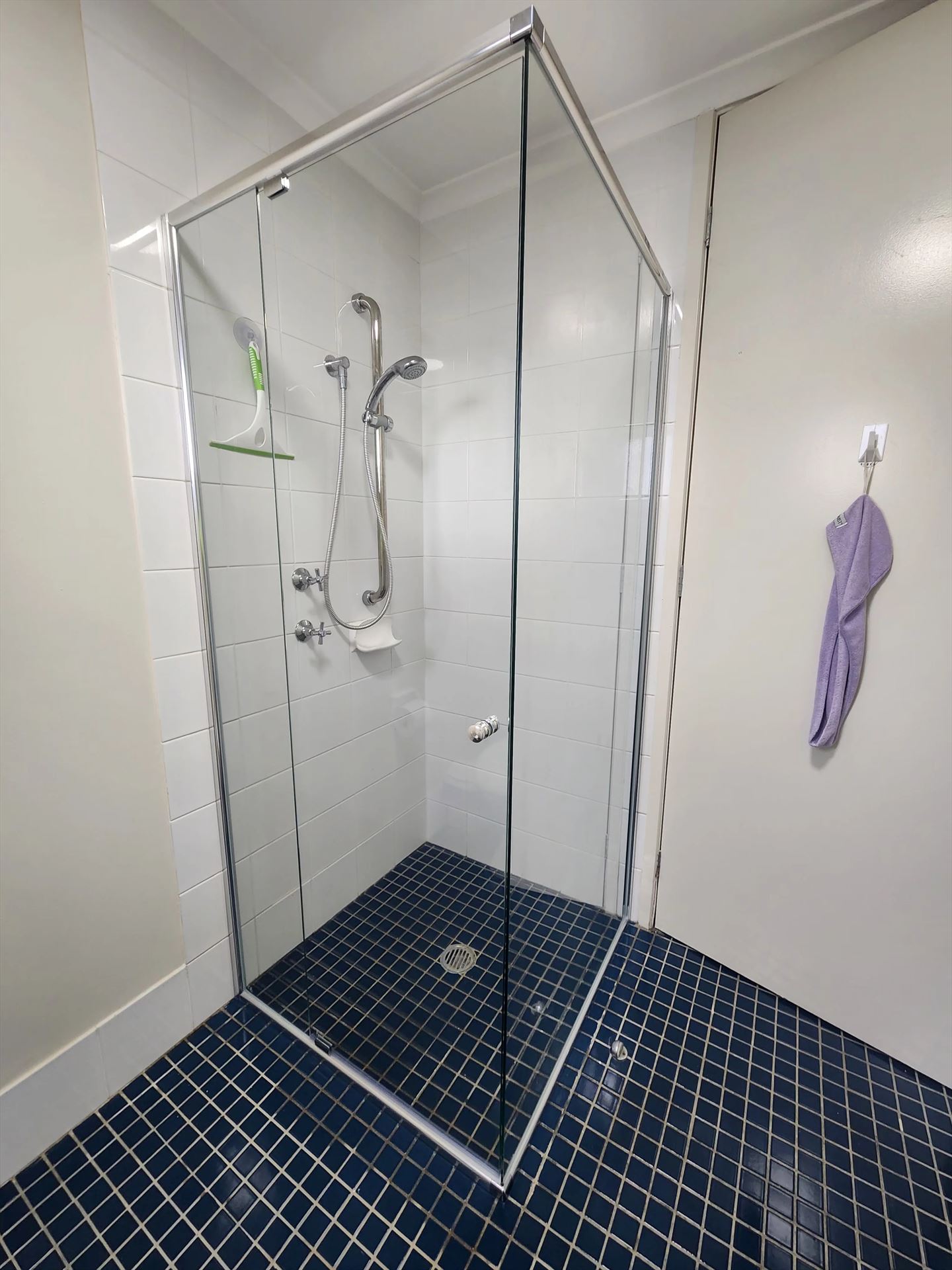 semi shower screen with chrome hardware installed in Marsden Park by Showerland