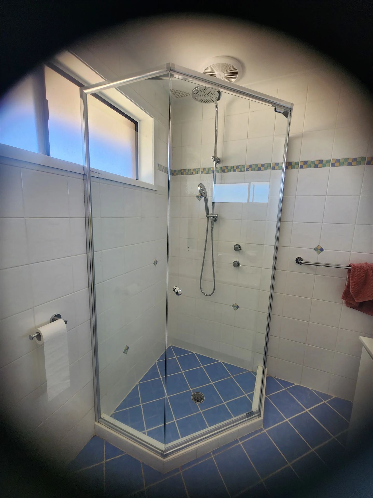 semi shower screen with chrome hardware installed in Kings Langley by Showerland