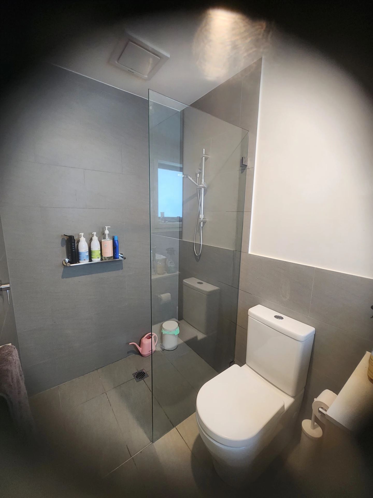 frameless shower screen with chrome hardware installed in Marsden Park by Showerland