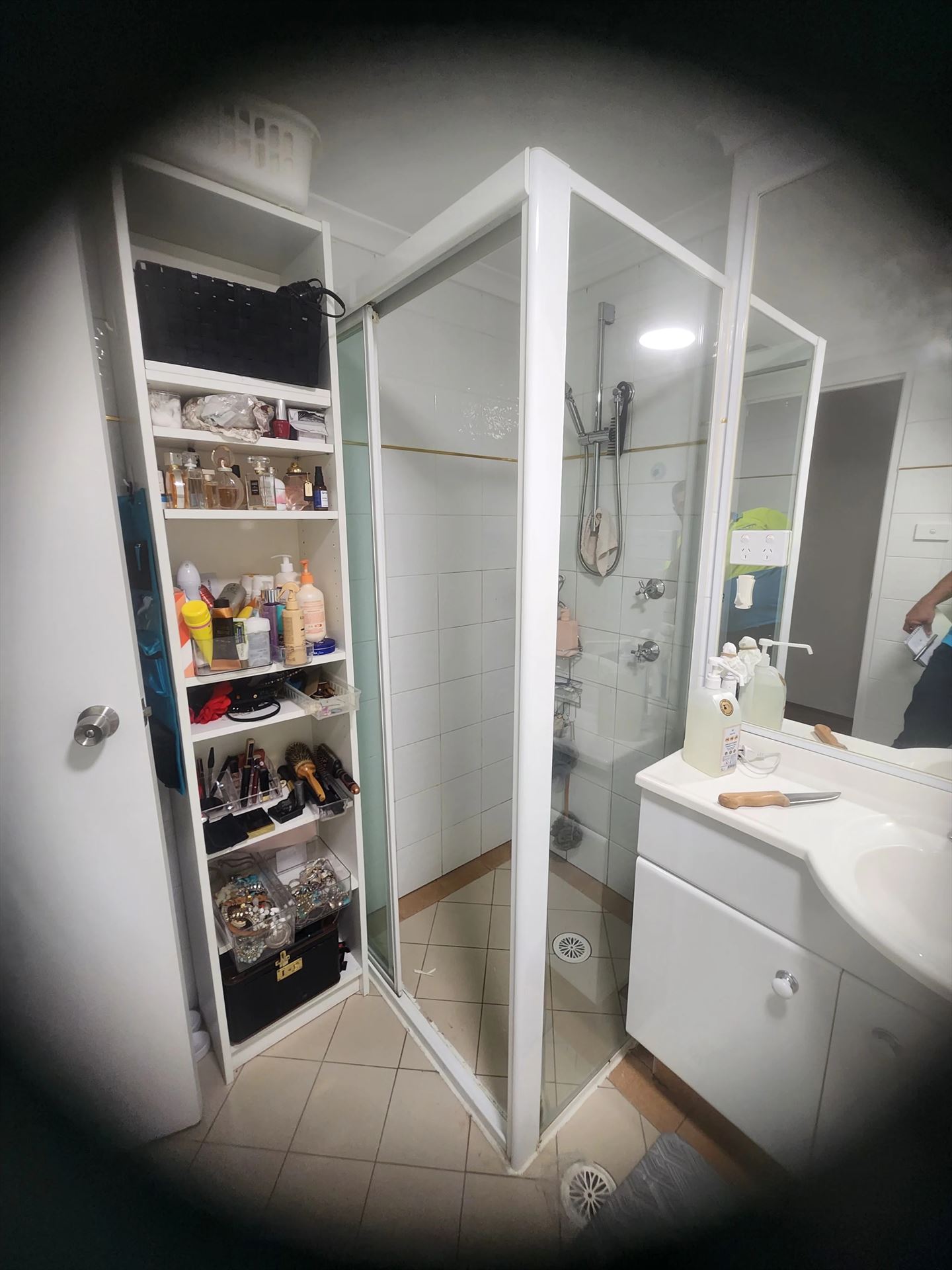 fully shower screen with white hardware installed in Parramatta by Showerland