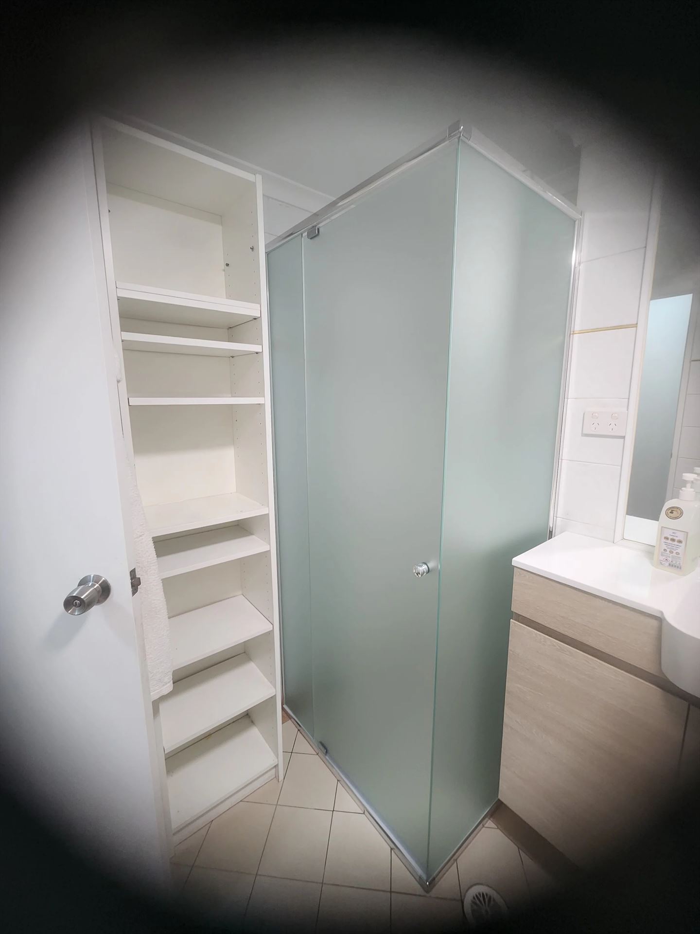 semi shower screen with chrome hardware installed in Parramatta by Showerland