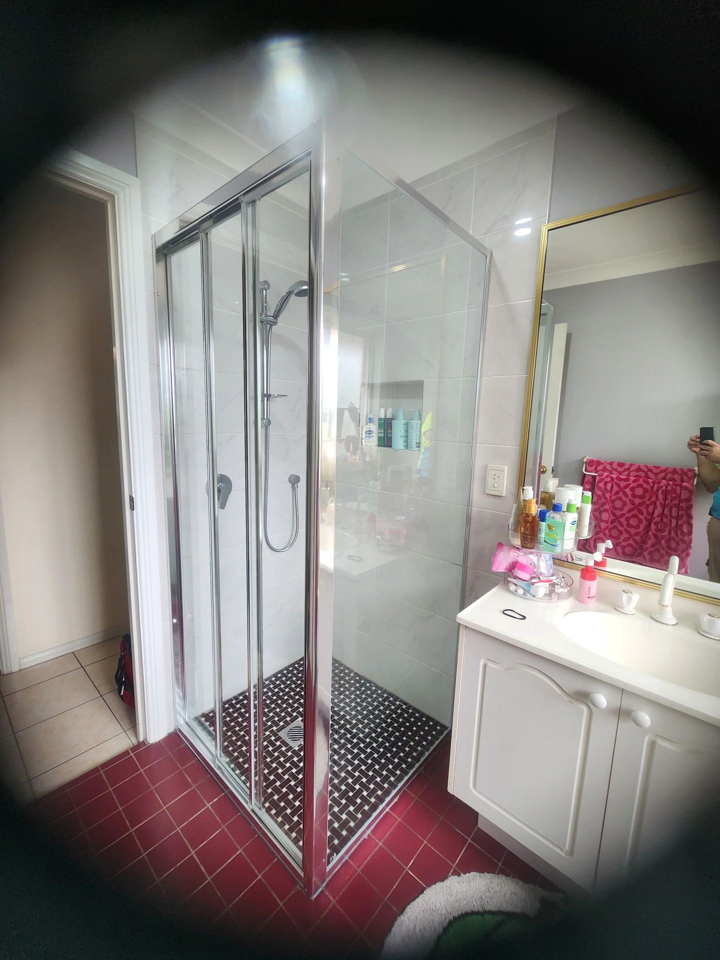 fully shower screen with chrome hardware installed in Woodcroft by Showerland