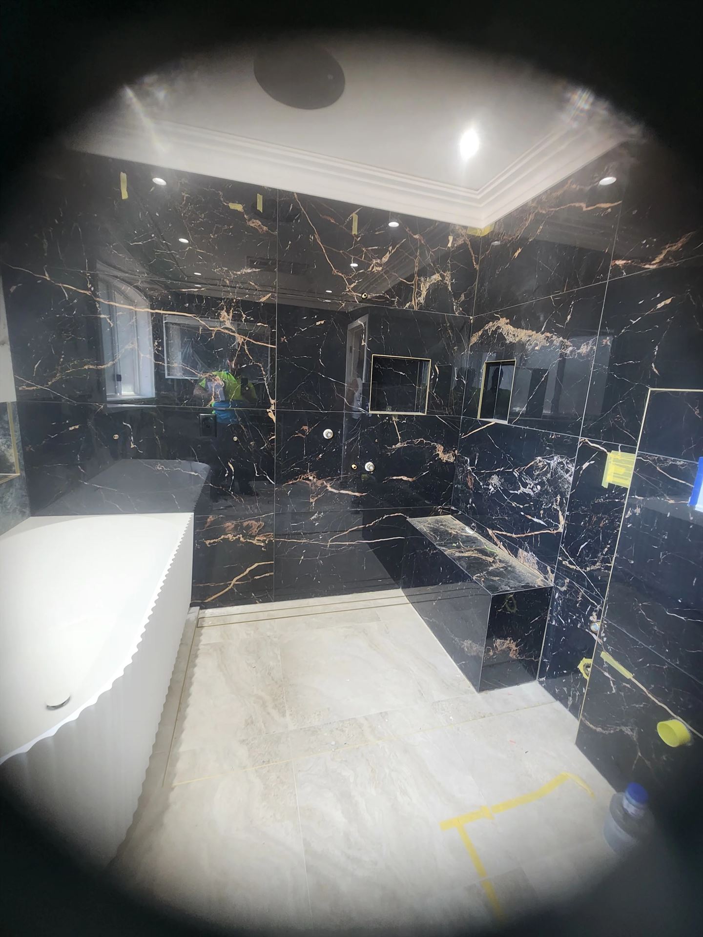 Bathroom before frameless shower screen install in Guildford West