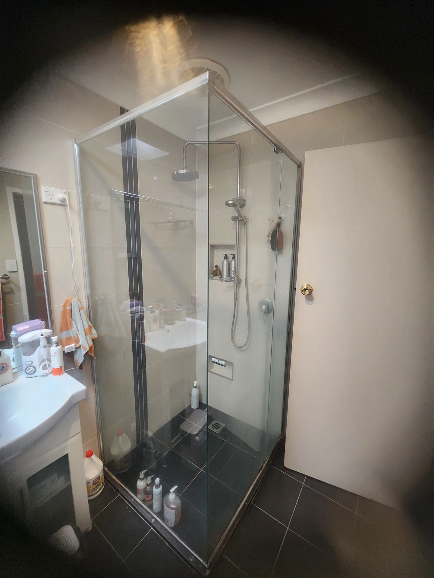 semi shower screen with chrome hardware installed in Winston Hills by Showerland