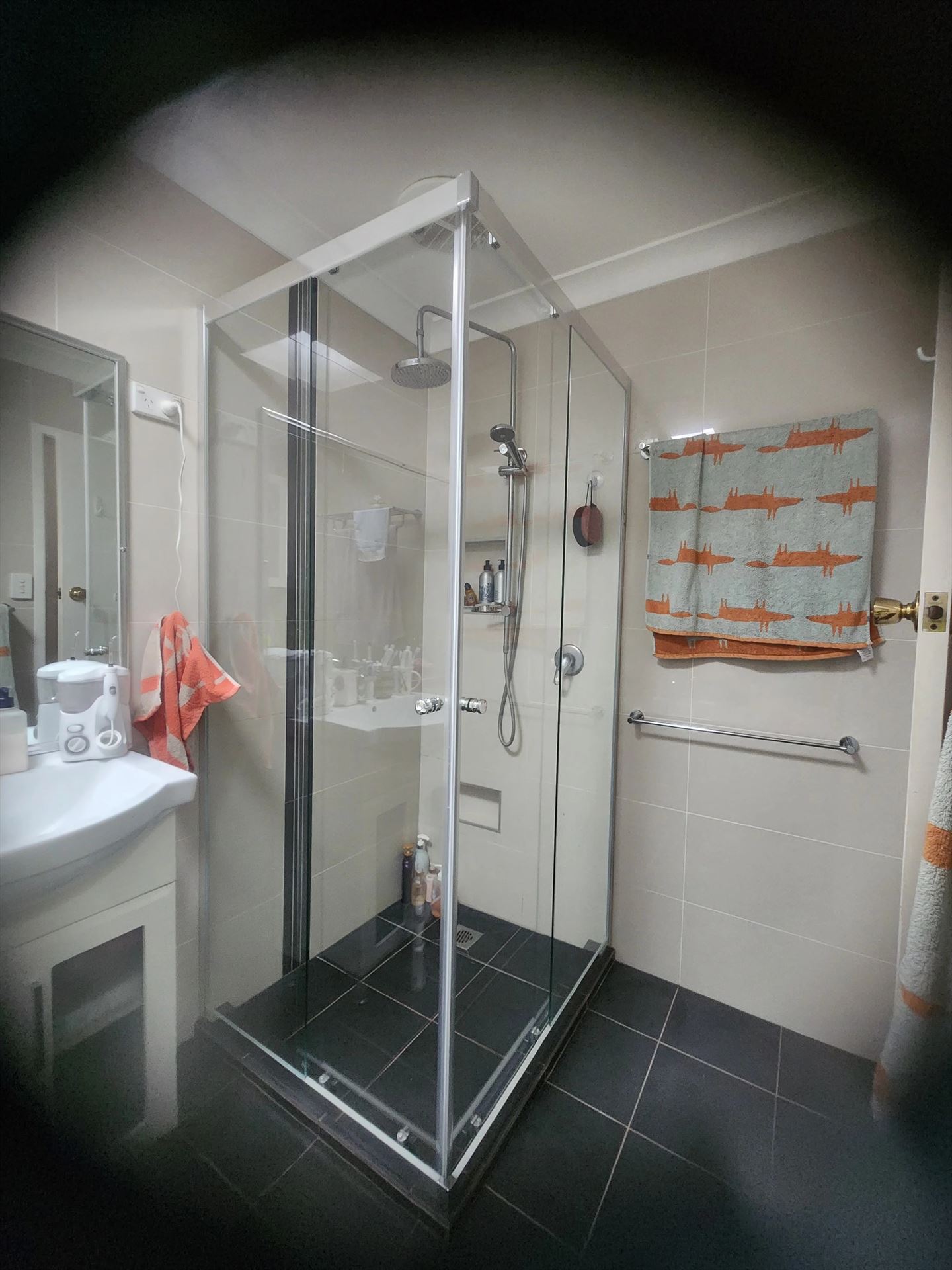 semi shower screen with chrome hardware installed in Winston Hills by Showerland