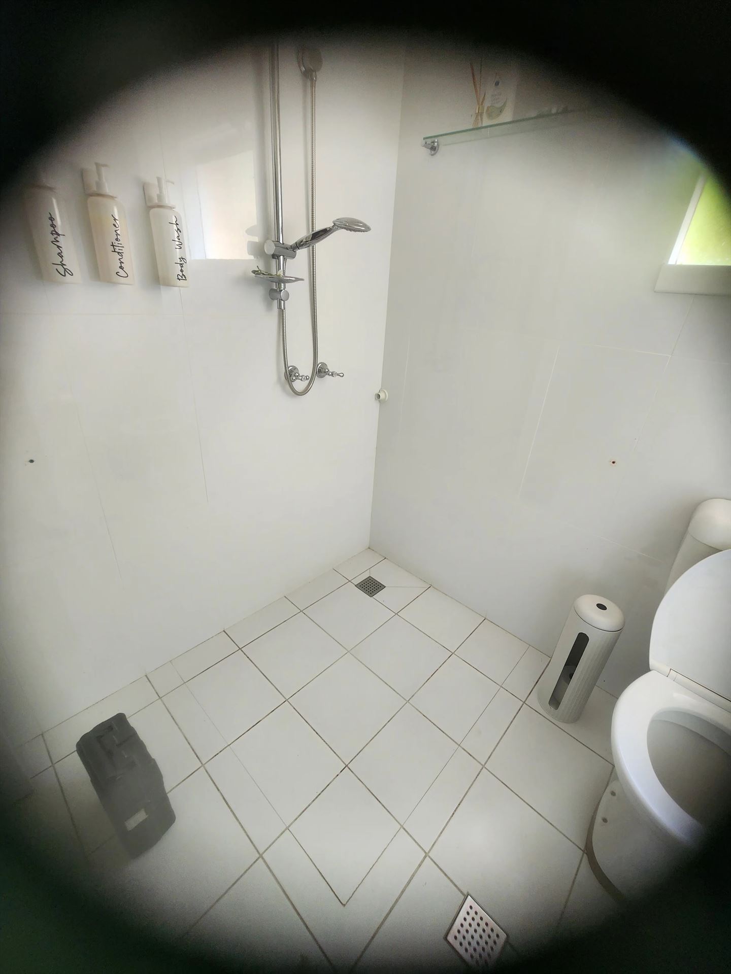 Bathroom before frameless shower screen install in St Marys