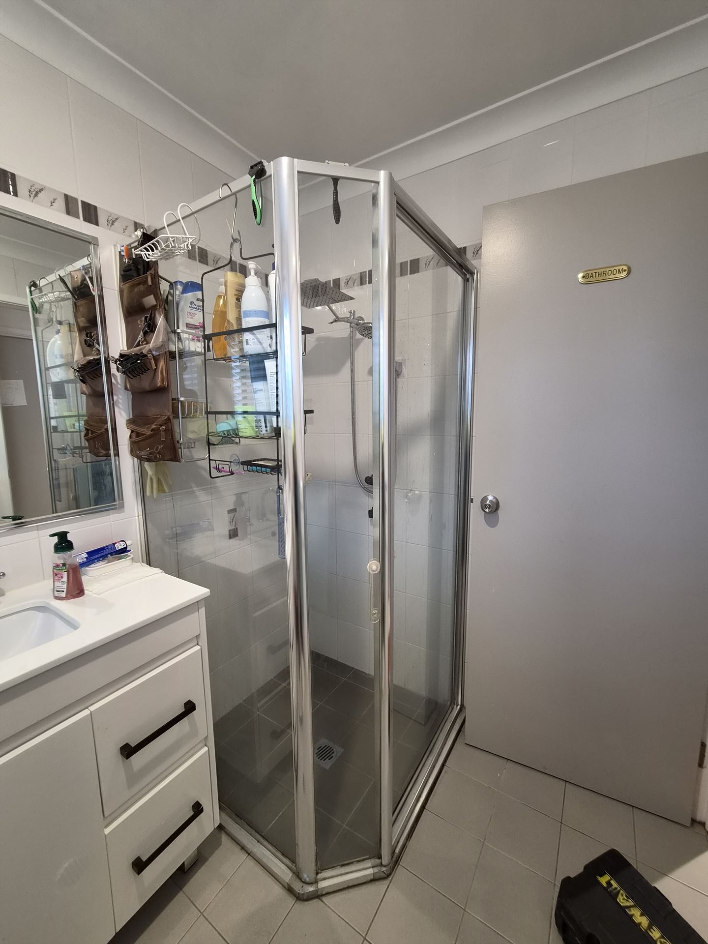 fully shower screen with chrome hardware installed in Colyton by Showerland