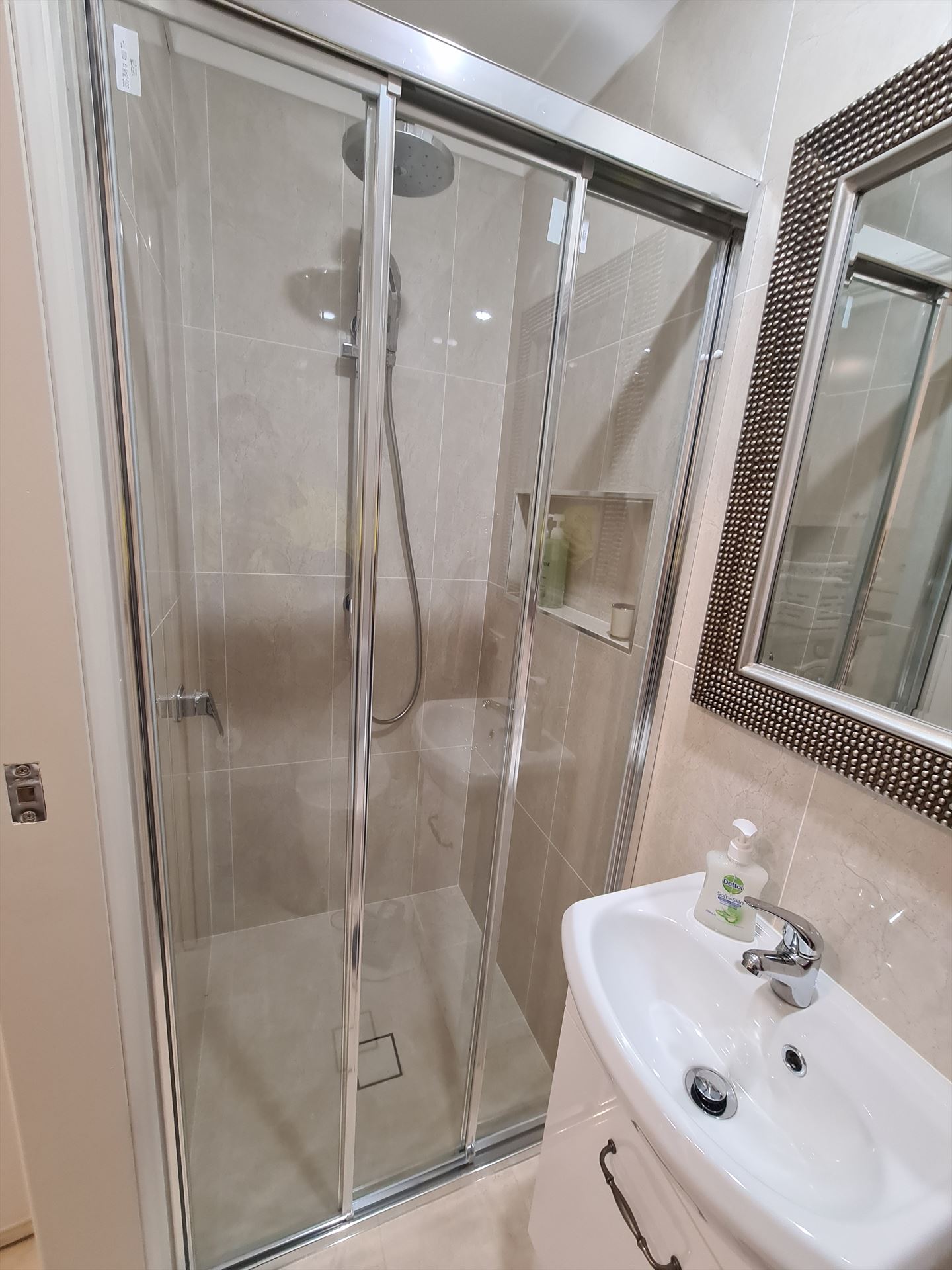 fully shower screen with chrome hardware installed in North Rocks by Showerland