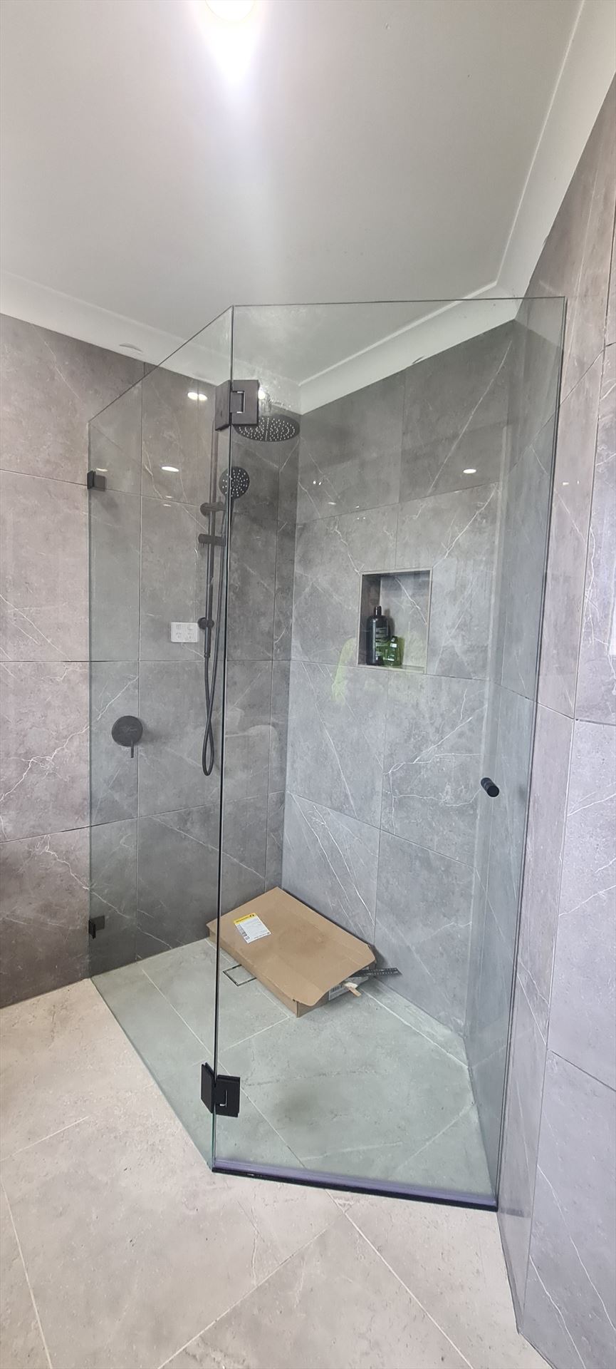 frameless shower screen installed in Bonnyrigg Heights by Showerland