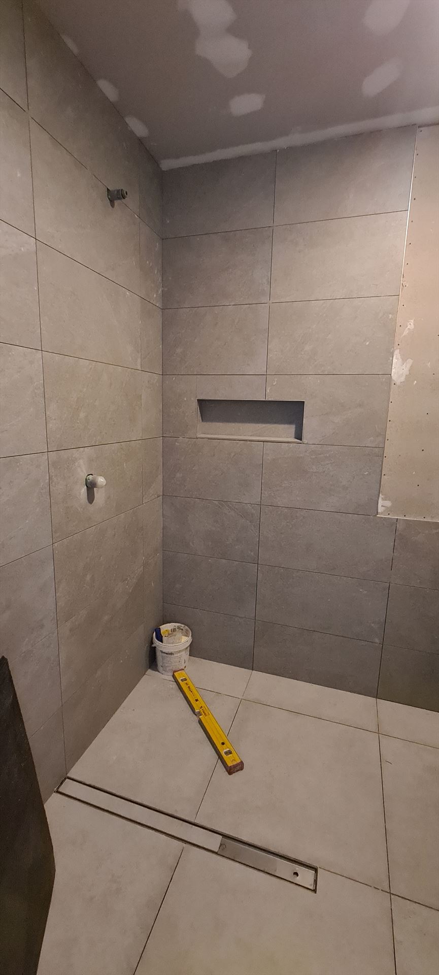 Bathroom before frameless shower screen install in Cherrybrook