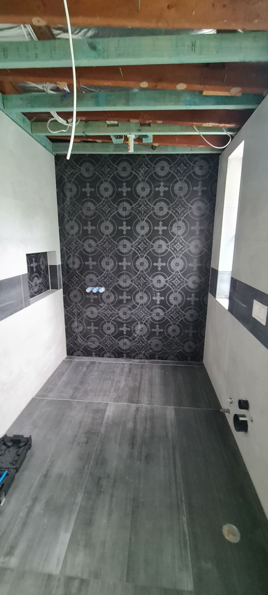 Bathroom before frameless shower screen install in Hunters Hill