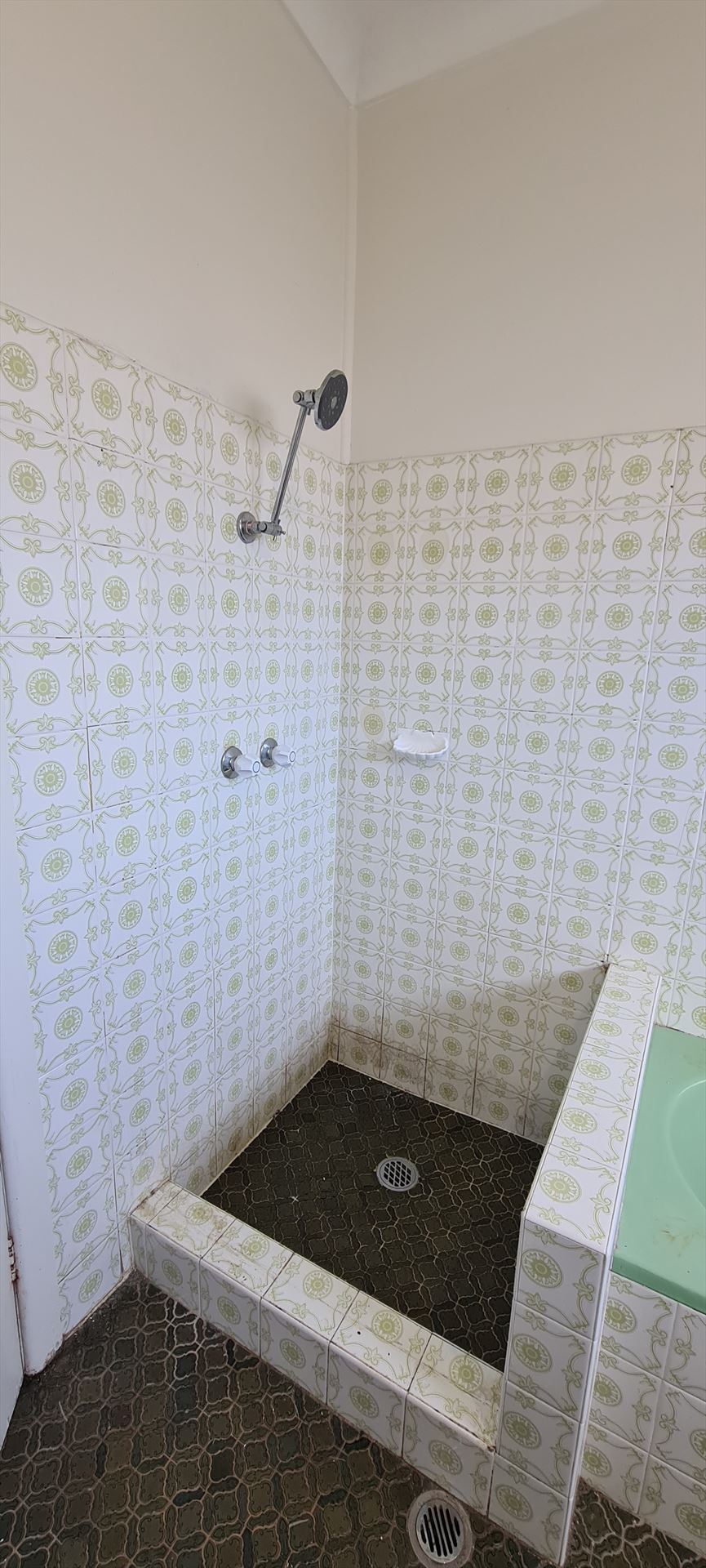 Bathroom before frameless shower screen install in Narwee