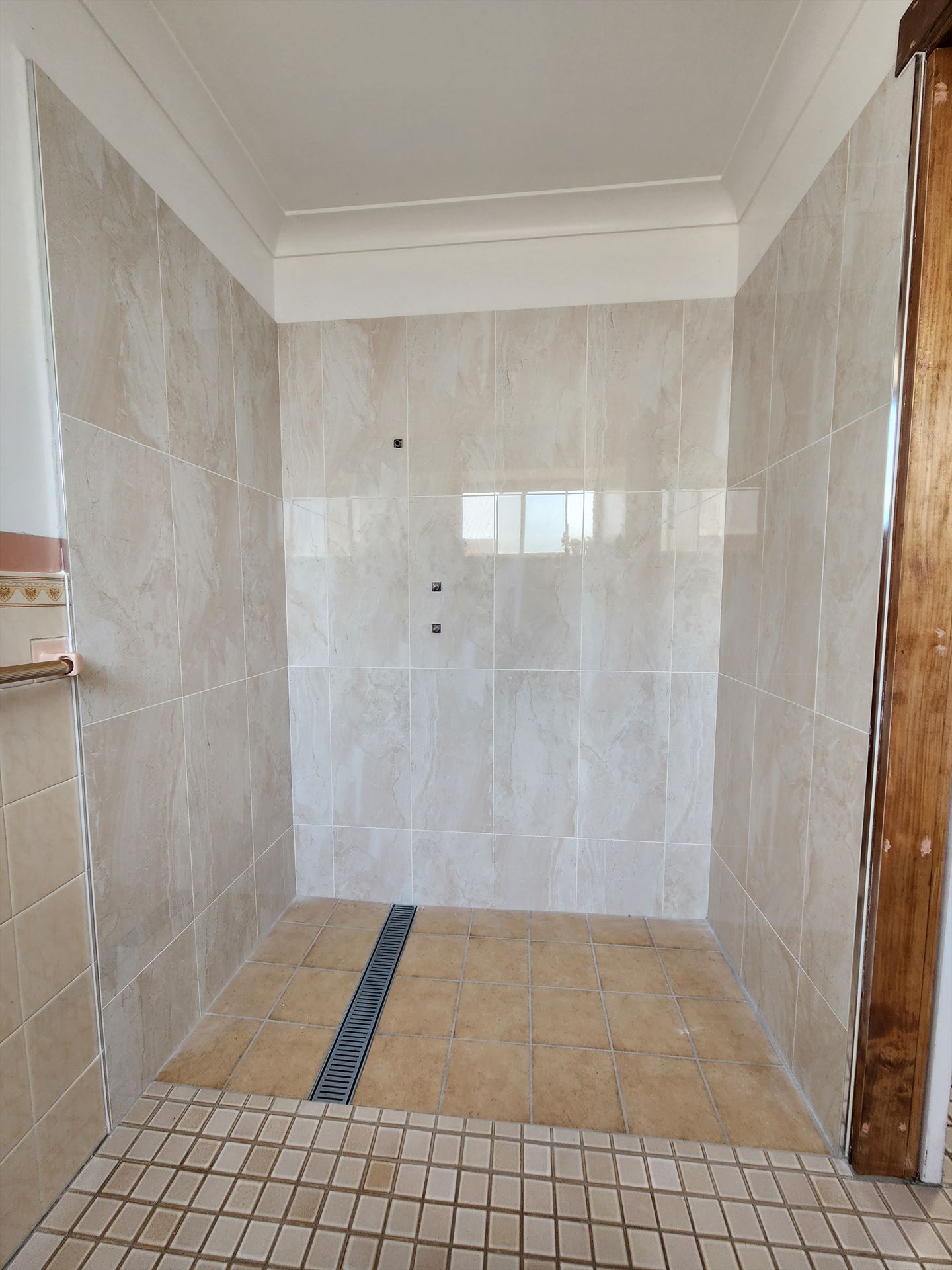Bathroom before frameless shower screen install in Faulconbridge