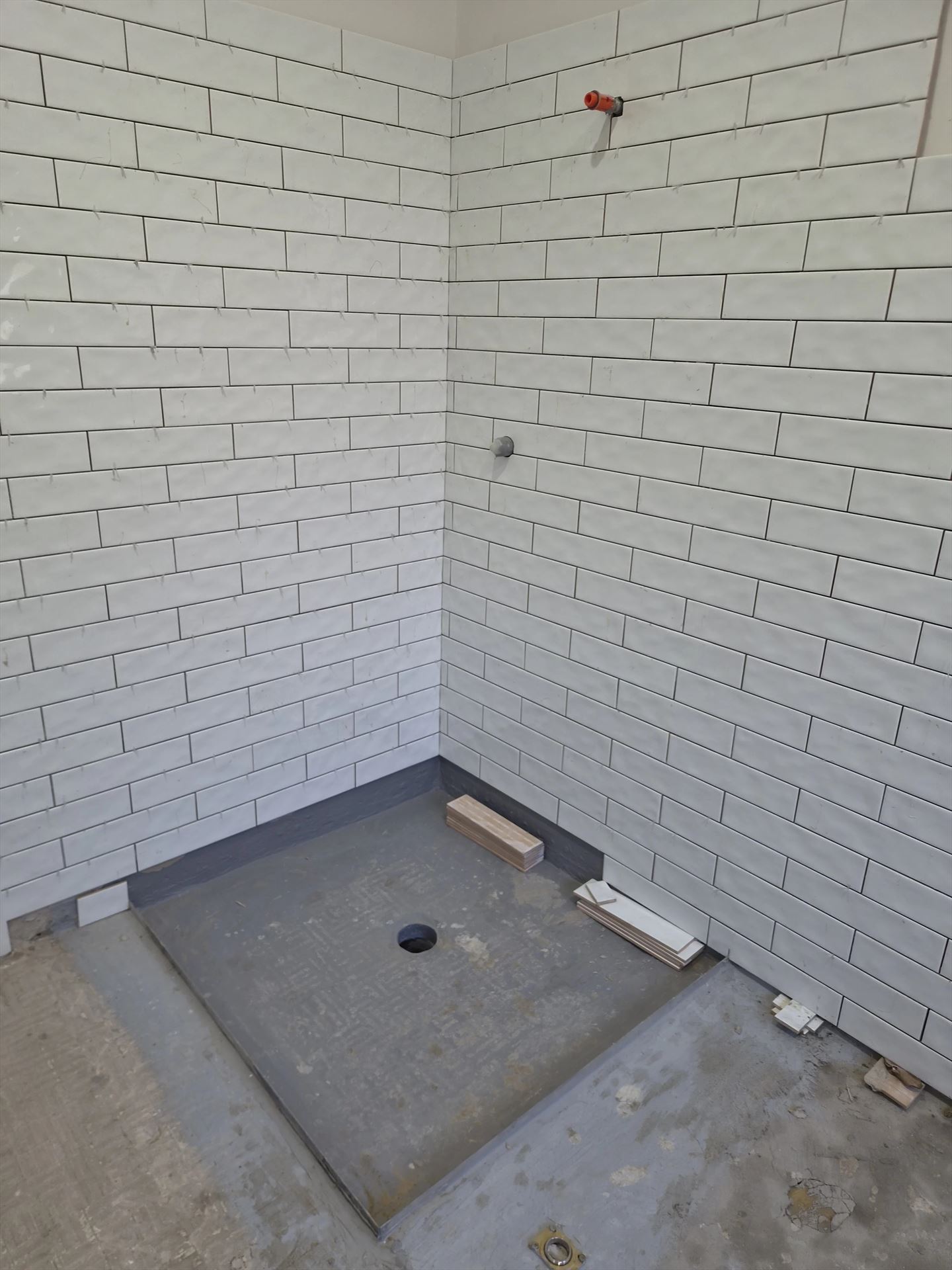 Bathroom before frameless shower screen install in Sydney