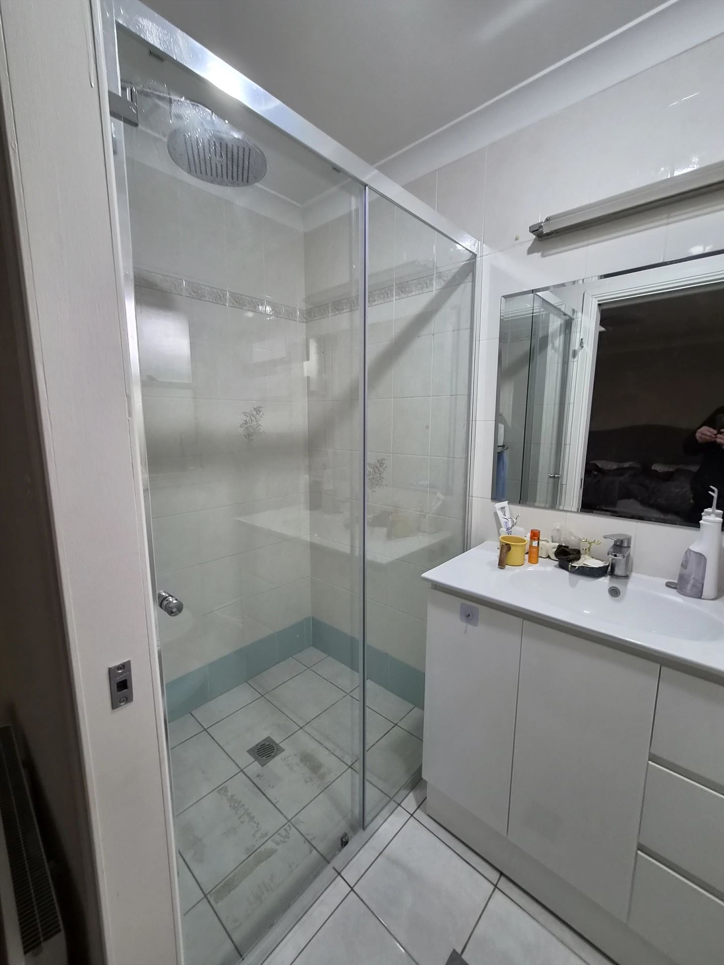 semi shower screen with chrome hardware installed in Pennant Hills by Showerland
