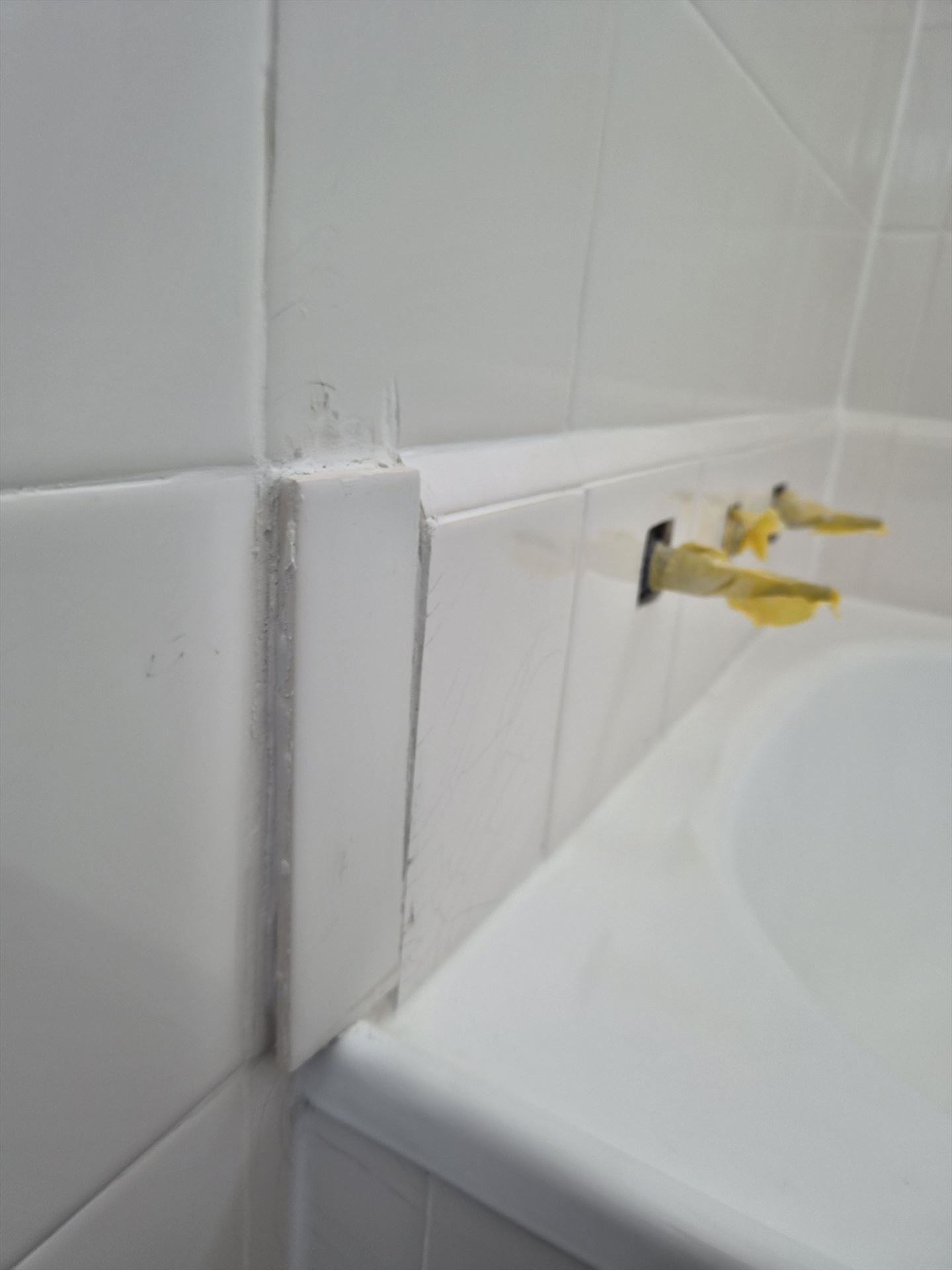 Bathroom before frameless shower screen install in Mount Druitt