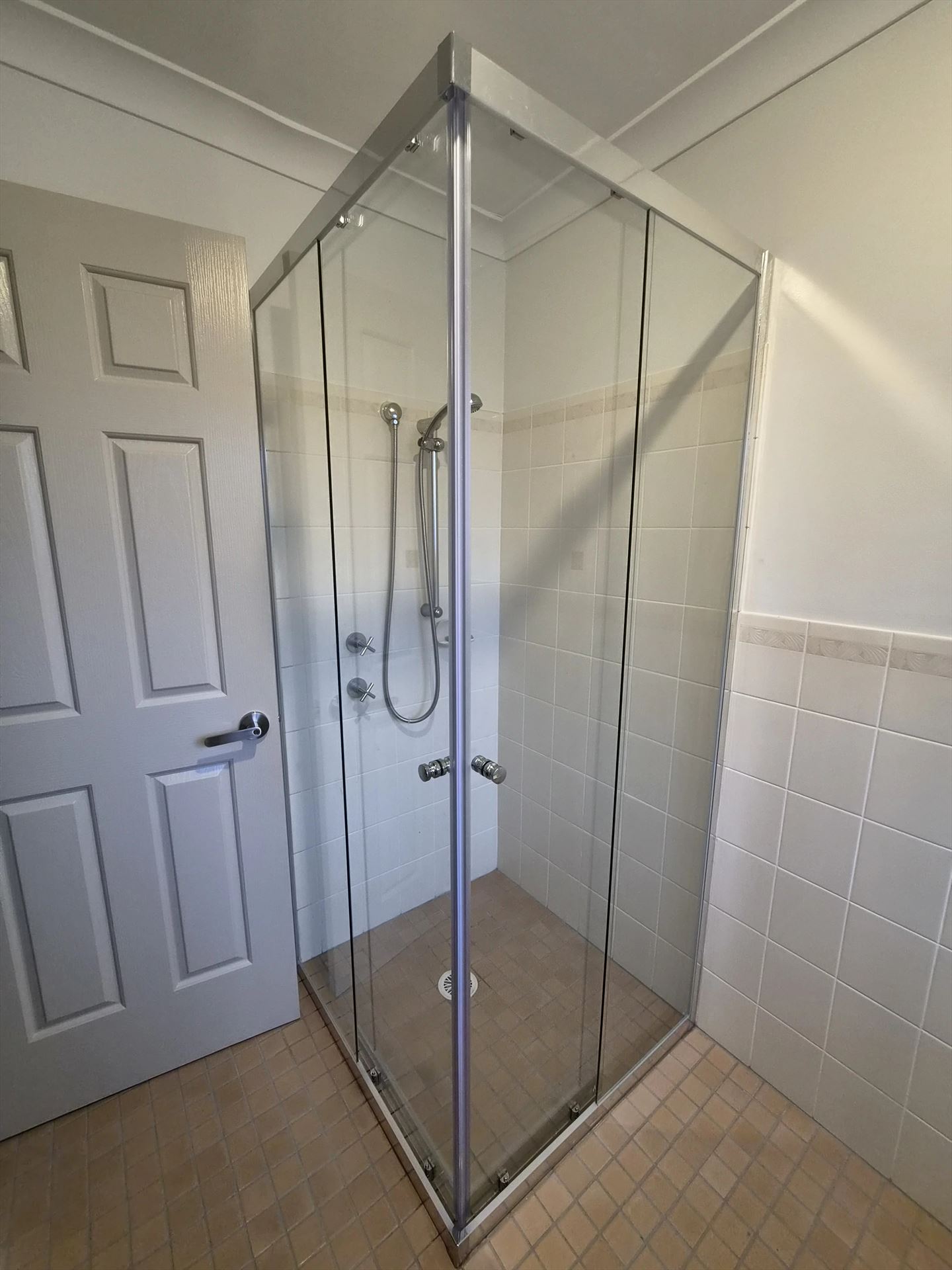 fully shower screen with chrome hardware installed in Quakers Hill by Showerland