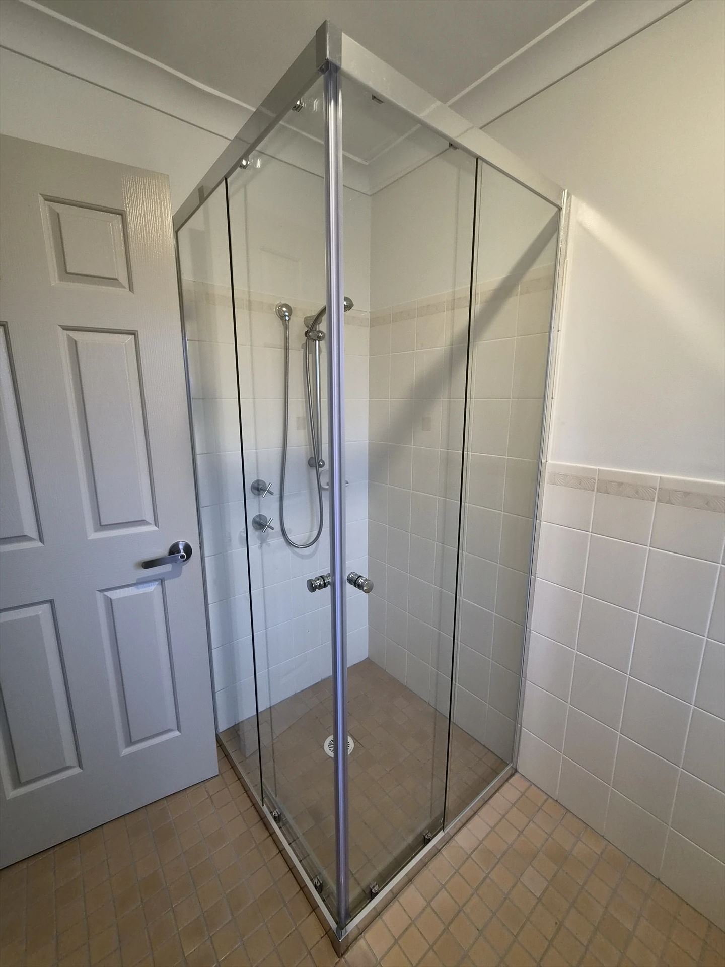 fully shower screen with chrome hardware installed in Quakers Hill by Showerland
