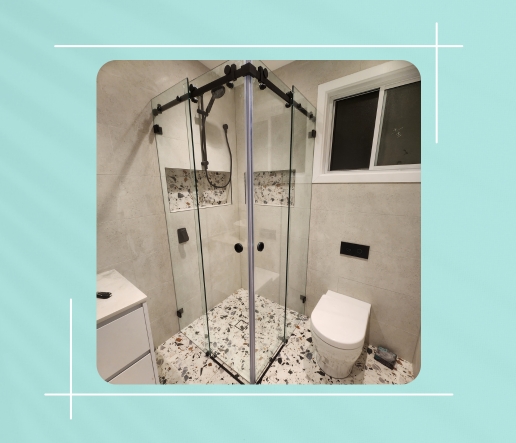 Frameless shower screen guide